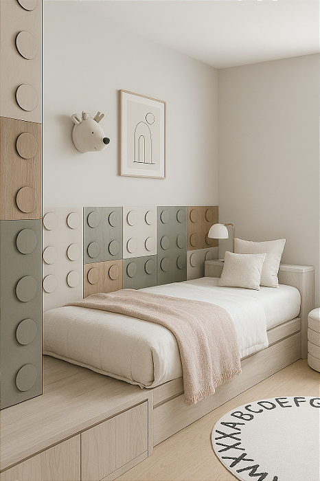 Placa Bloco 40x40cm  verde menta