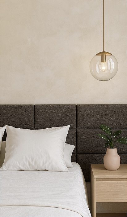 Placa 40x25cm linho cinza escuro