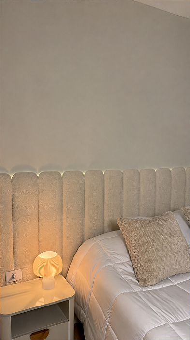 Placa 120x20cm borda bouclé natural