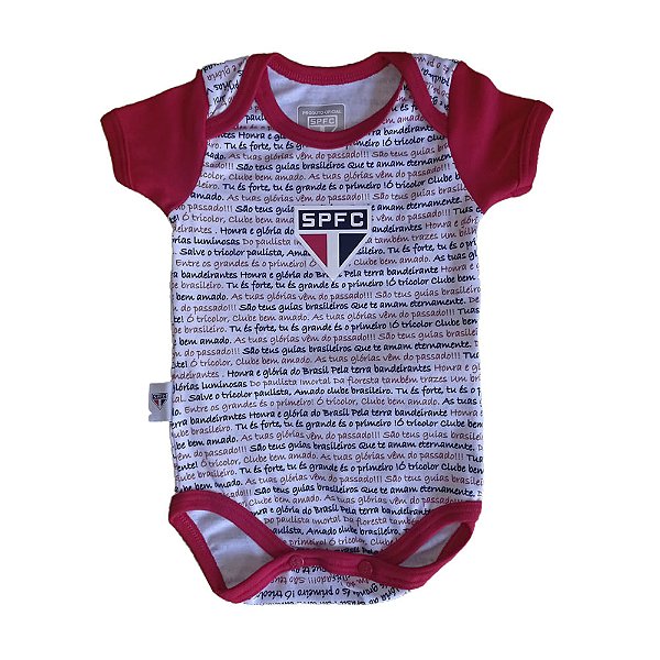 Body São Paulo Infantil Time Futebol Modelo Frases