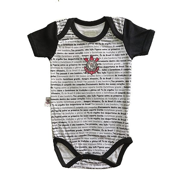 Body Corinthians Infantil Time Futebol Modelo Frases