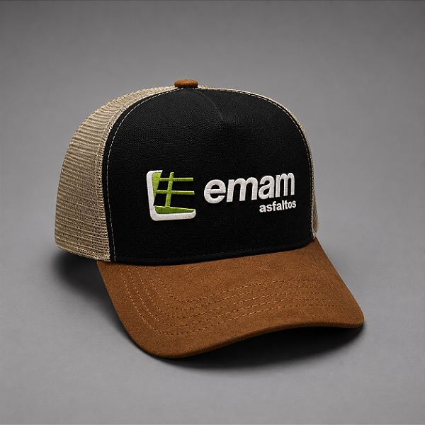 Boné Trucker Premium - Laranja e Preto