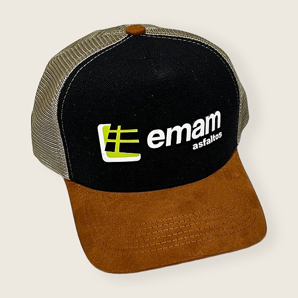 Boné Trucker Premium - Laranja e Preto