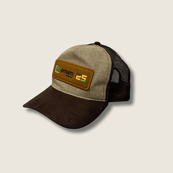 Boné Trucker Emam - Marrom e Juta