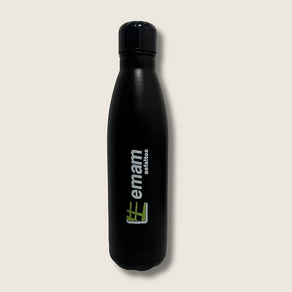 Garrafa Inox Preta - Emam