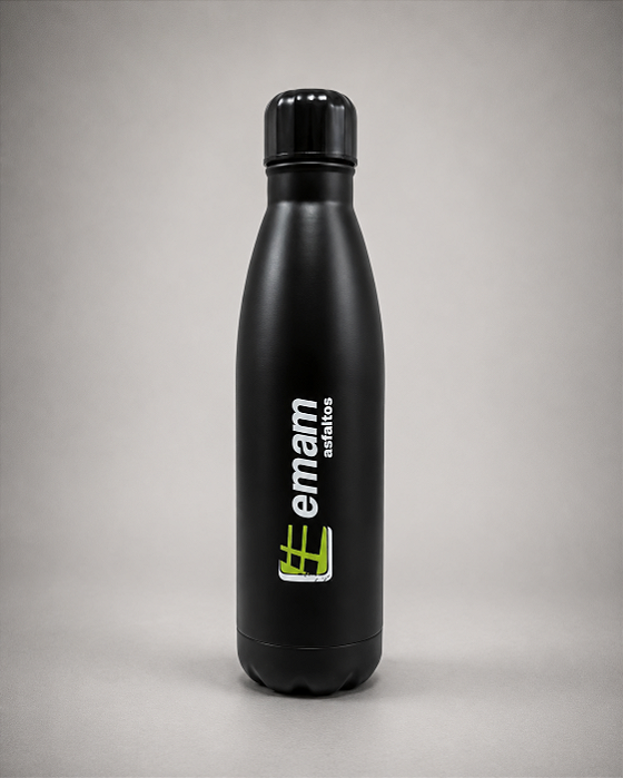 Garrafa Inox Preta - Emam