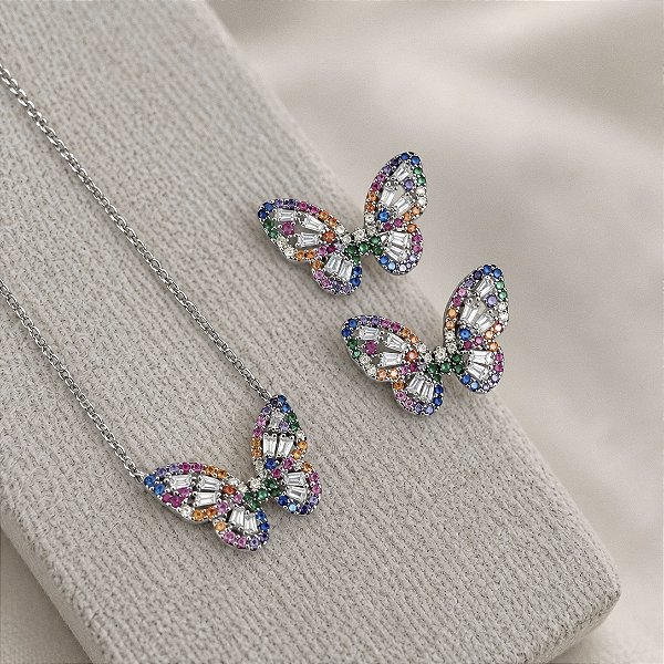 Conjunto Borboleta Rainbow