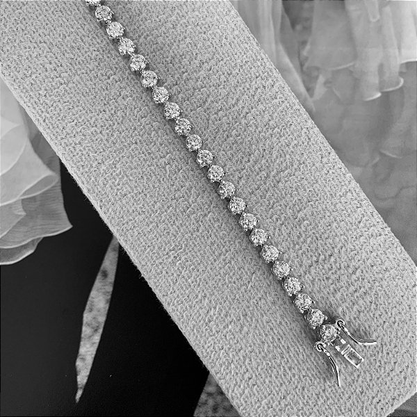 Pulseira Riviera 3 Garras - 3mm - 17cm