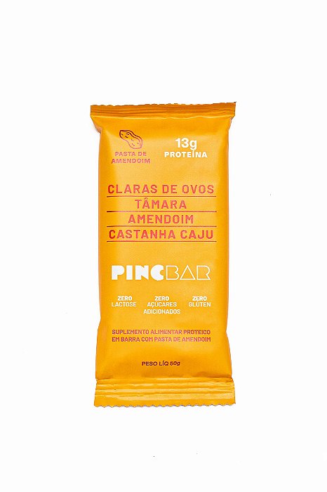 BARRA DE PROTEÍNA PINCBAR PASTA DE AMENDOIM 50G