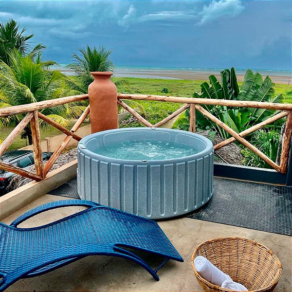 ECO SPA 5 LUGARES STANDARD REDONDO BRANCO GRANITO 220 V OURO FINO