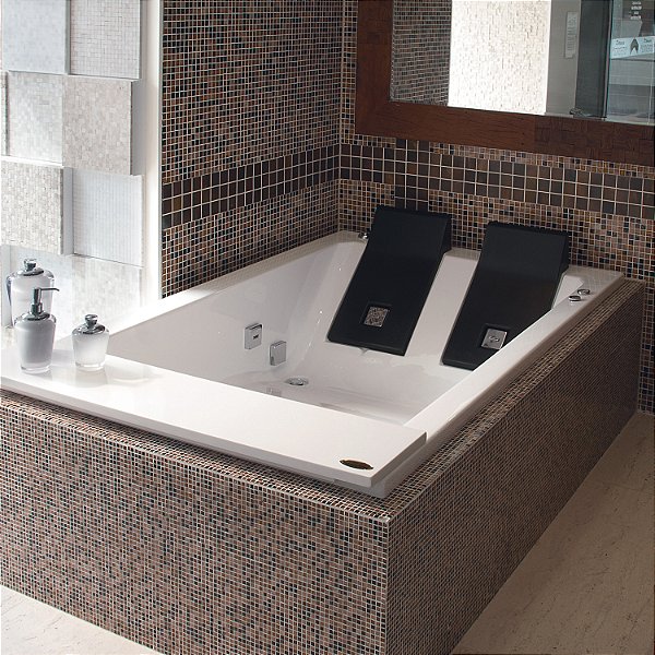 BANHEIRA PETRA DUPLA 190 C/ HIDRO - MODELO DOPPIA