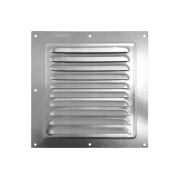 GRADE PARA VENTILACAO QUADRADA (25 X 25 CM) EM ALUMINIO COM VEDACAO