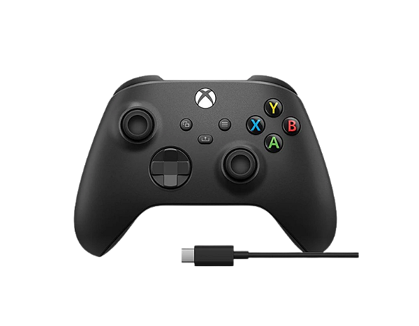 Controle Xbox-Series S/X - Xbox-One S/X - Preto com cabo, Original Microsoft