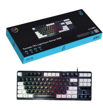 Teclado Gamer Rgb Led Com Fio 88 Teclas Semi Mecânico Usb Preto Português Brasil