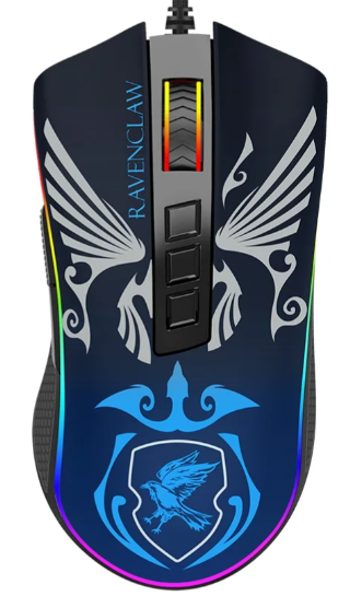 Mouse Gamer Redragon Harry Potter Corvinal, RGB, 12400 DPI, Sensor Pixart PMW3327, USB, Preto e Azul - HP-711R