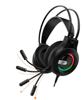 Headset Kmex Gamer RGB 7.1 AR63 Preto