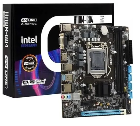 Placa Mãe Intel GoLine H110M GD4 DDR4 LGA 1151 32GB Micro ATX