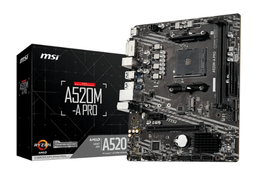 Placa-mãe Msi A520m-a Pro Am4 Matx Ddr4 Hdmi Dvi M.2