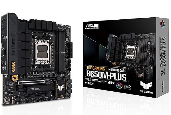 Placa Mãe Asus TUF GAMING B650M-PLUS (AM5/DD5/HDMI/DisplayPort/M.2/USB 3.2/RGB)