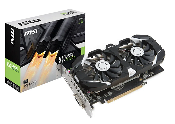 Placa de Vídeo MSI NVIDIA GeForce GTX 1050 TI 4GT OC, 4GB, Até 3 Monitores - 912-V809-2272