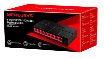 Switch Mercusys MS108G Gigabit de 8 Portas 10/100/1000 Mbps