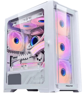 Gabinete ROUND5 Astra White Sem Fan