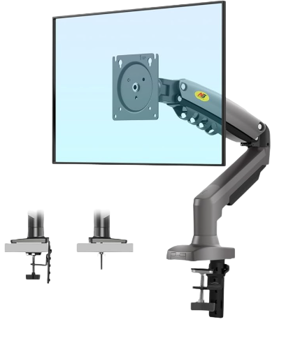 Suporte NB F80 Para Monitor De 17 Até 30", Articulado, De Mesa, Com Pistão A Gás