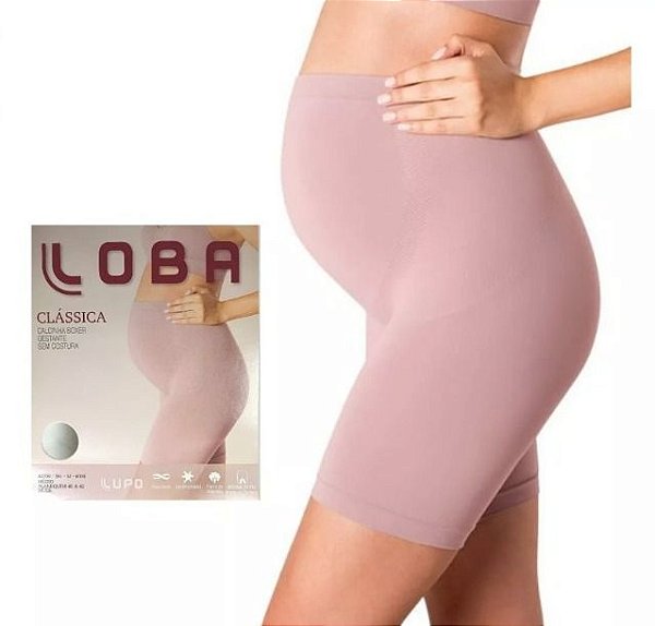 CALCINHA LOBA BOXER GESTANTE SEM COSTURA NUDE G