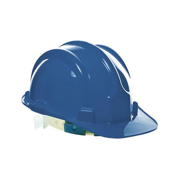 Capacete Segurança com Arnês Plastcor InMetro EPI Azul