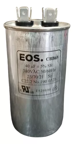 CAPACITOR 40 MFD 440V C/ TERMINAL 50X90 CORPO ALUMINIO 40 Uf