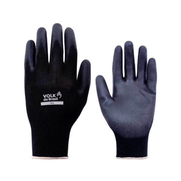 Luva Helanca PU Preta 7P Volk