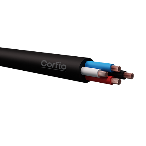 Cabo PP 4 x 1,00mm² Preto Flexível 1KV Corfio