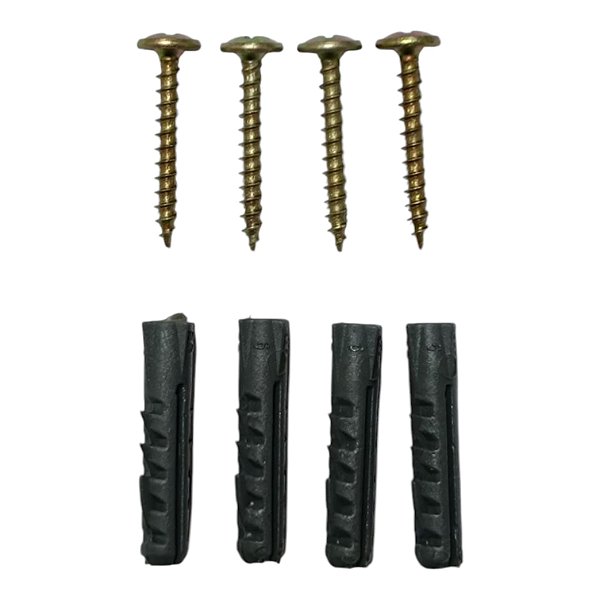 Kit Fixação Exaustor Parafusos e Buchas 6mm 8 peças