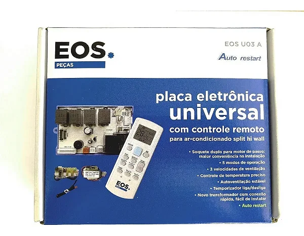 Placa Eletrônica Universal C/ Controle Remoto QF 220V Hi-wall EOS