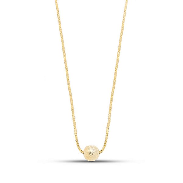 Colar bol fosca em banho de ouro CL 00038