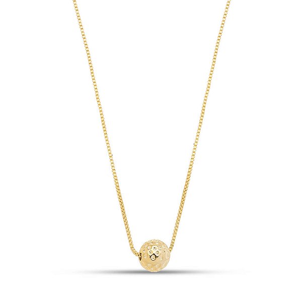 Colar bolinha em banho de ouro CL 00039