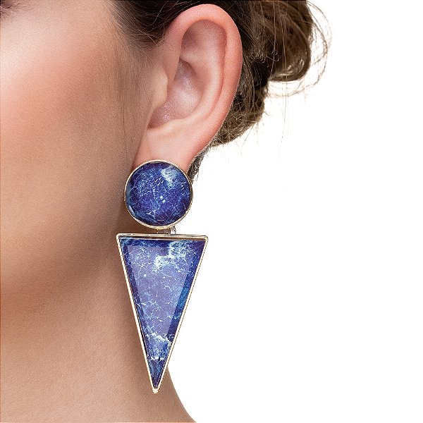 Brinco Pendente Geométrico bijuteria