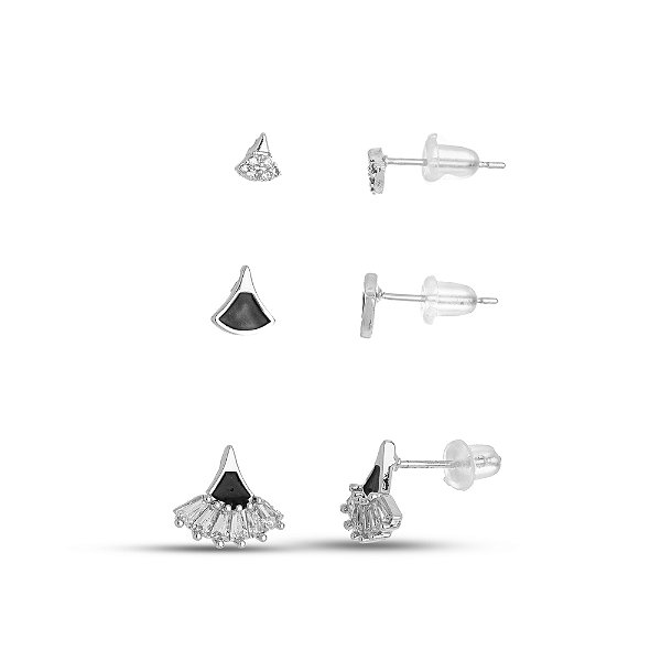 Trio Leque em Ródio