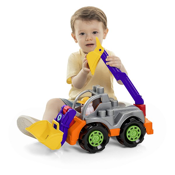 Carro Rodadinhos Blocks Trator Tateti