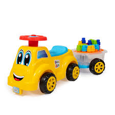 Carro Baby Ride Com Trailler Colorido Maral