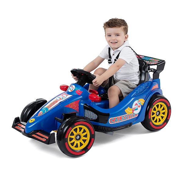 Quadriciclo Pedal e Passeio F25 Fórmula 1 Azul Calesita