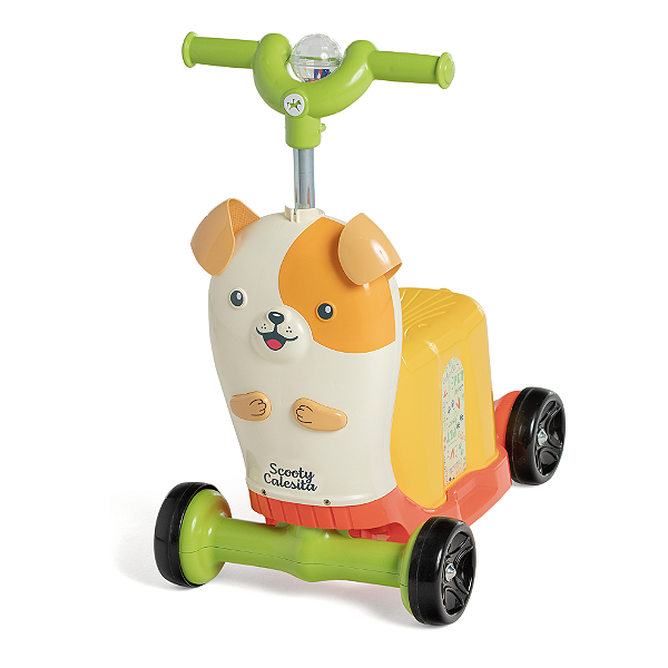 Patinete Scooty Dog Colorido 3 em 1 Calesita