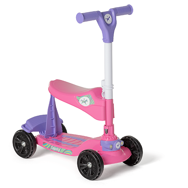 Patinete com Assento Rosa Calesita- Lançamento