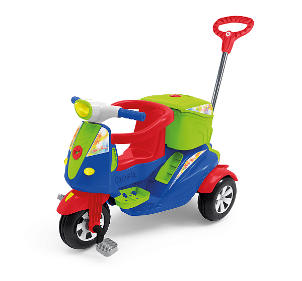 Triciclo Pedal e Passeio Moto Uno Azul Calesita