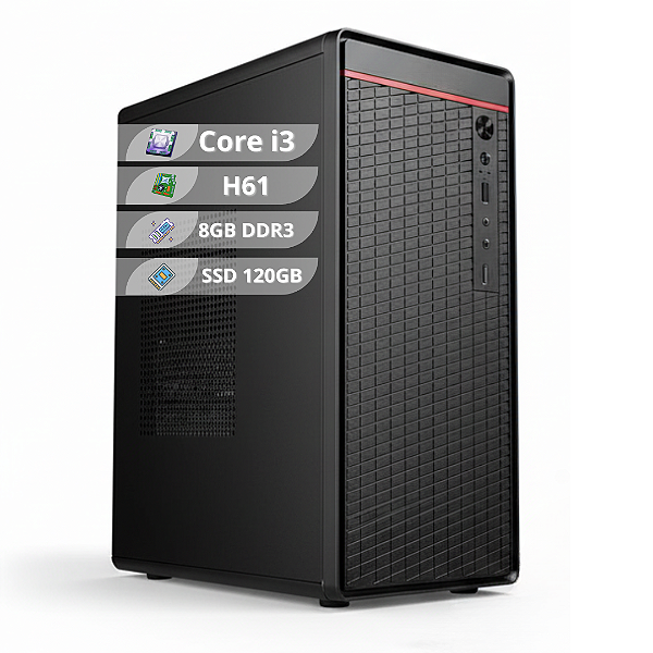 Computador PC Master Cpu Core i3 16gb 120gb ssd sata Kit teclado e mouse