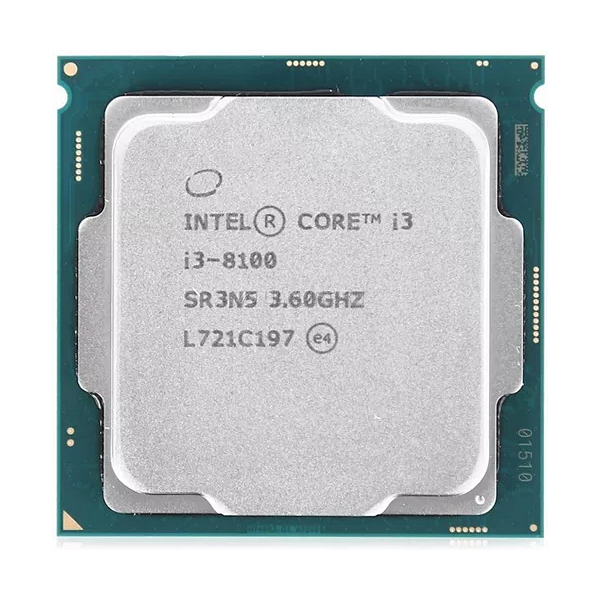 Processador gamer Intel Core i3-8100 de 4 núcleos e 3.6GHz de frequência com gráfica integrada