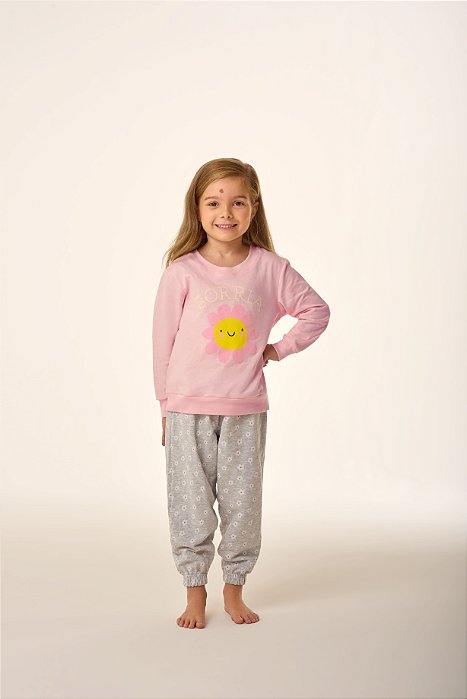 PIJAMA INFANTIL MANGA LONGA COM PUNHO