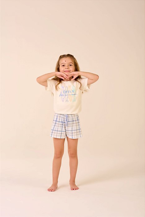 SHORT DOLL INFANTIL MANGA CURTA