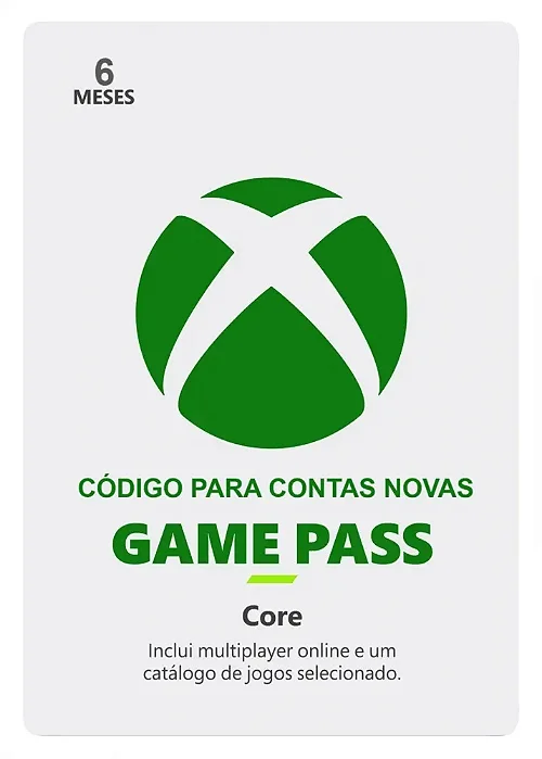 Game Pass Core 6 Meses Novos Usuarios