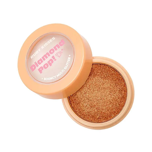 Ruby Kisses Diamond Pop! Gold Glow Iluminador Glitter 22g